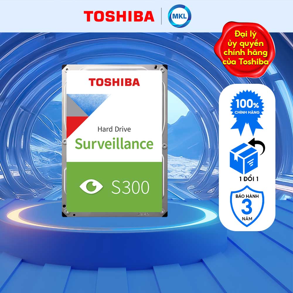 Ổ cứng hdd toshiba camera s300 surveillance 3.5 inch sata 3 dung lượng 1tb/2tb/4tb/6tb/8tb/10tb tốc độ đến 248 mb/s chính hãng