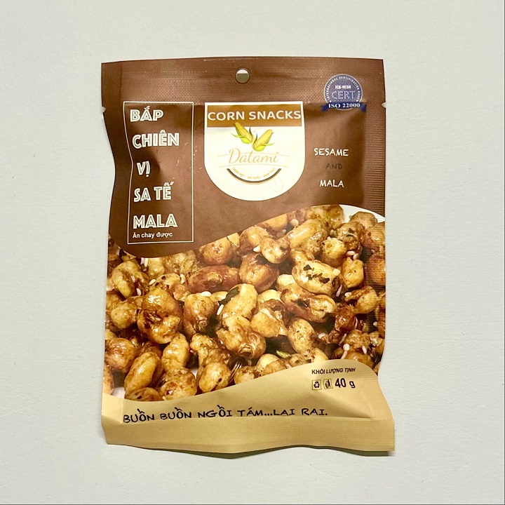 DATAMI - [COMBO 10 GÓI] BẮP CHIÊN VỊ SA TẾ MA LA 40GR