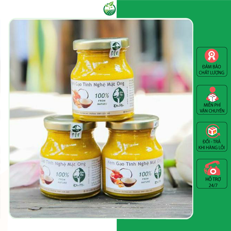 Kem gạo tinh nghệ mật ong Độc Mộc + Làm đep tự nhiên + Dưỡng trắng da - NPP Takij Viet Nam