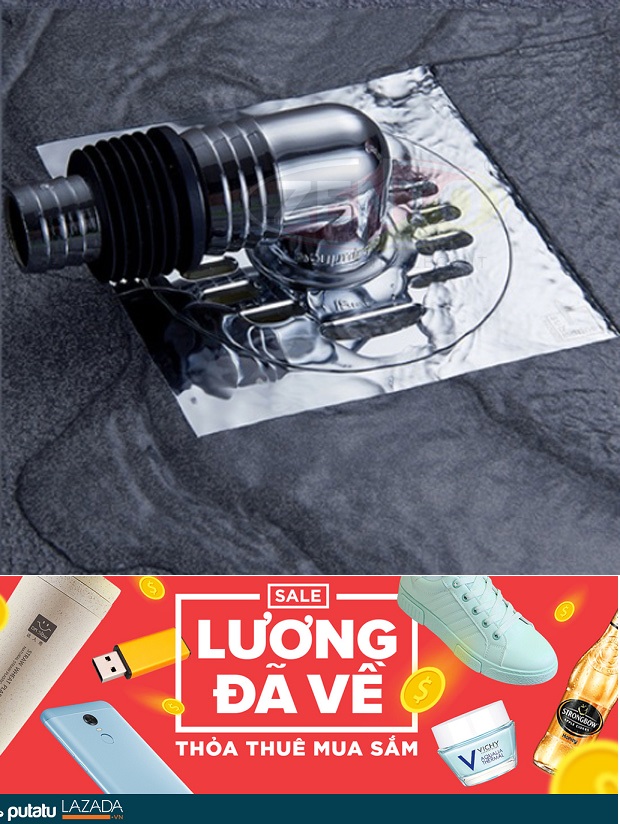 Phễu Thoát Sàn Máy Giặt 10x10cm NX607-2U Double