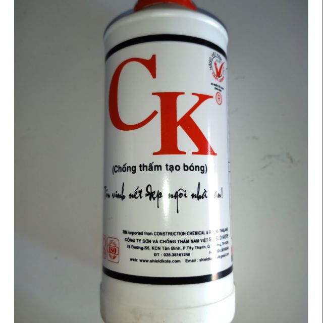 Keo bóng nước CK tạo bóng cho gỗ , đá , tường ( Chống thấm tạo bóng CK loại 1 lít)