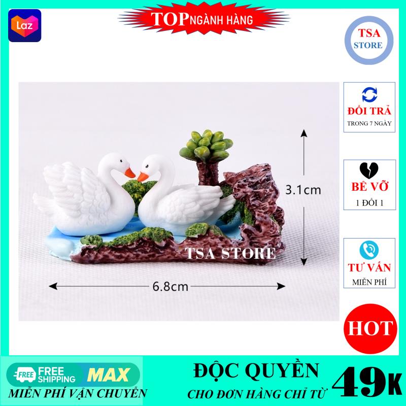 Tiểu cảnh mini Hồ thiên nga trang trí tiểu cảnh sen đá/chậu cây mini/terrarium/hồ cá/bonsai/hòn non bộ/sen đá/xương rồng TSA STORE