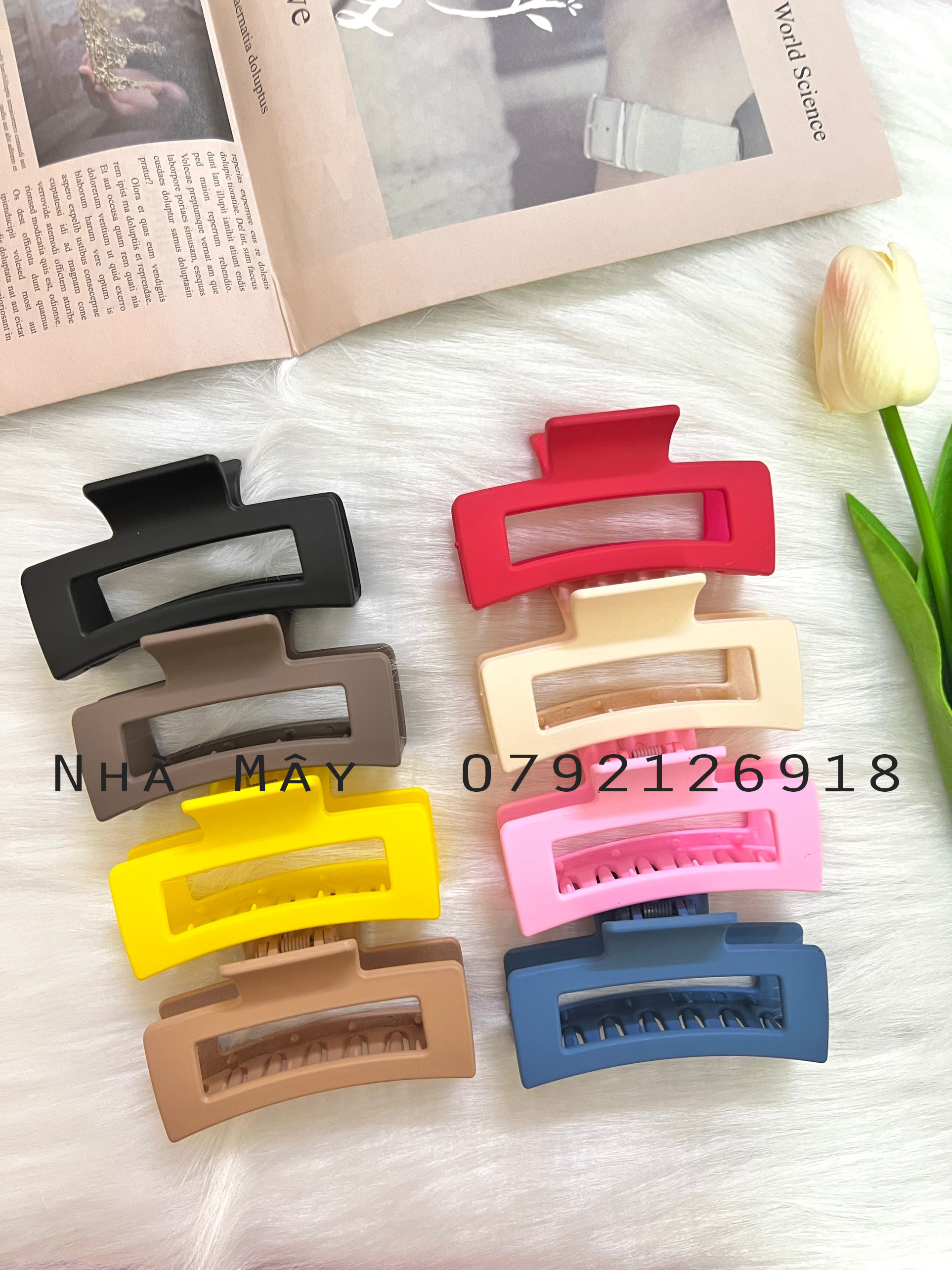 Kẹp càng cua nhám nhiều màu - Kẹp càng cua phong cách Hàn Quốc