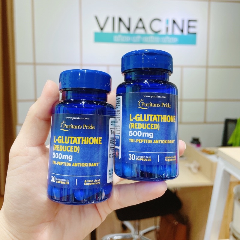 Vin ung trng da Puritan's Pride L-Glutathione 500mg 30 vin | Lazada.vn