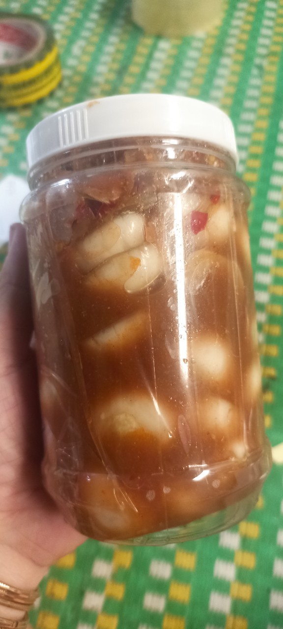 Cà pháo ướp mắm cá cơm hũ 450g - mắm huế cô thủy