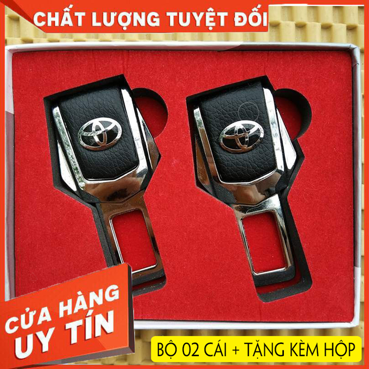 [BỘ 02 CÁI] Chốt cài dây an toàn loại Cao cấp có full Logo Hãng xe toyota, honda, chevrolet, ford, KIA, mitsubishi, suzuki ,mazda