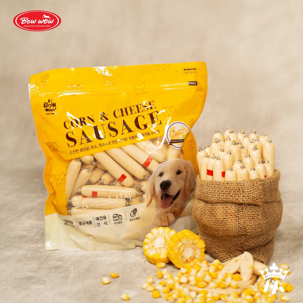 Xúc xích phô mai bắp bowwow cho chó - 1 cây