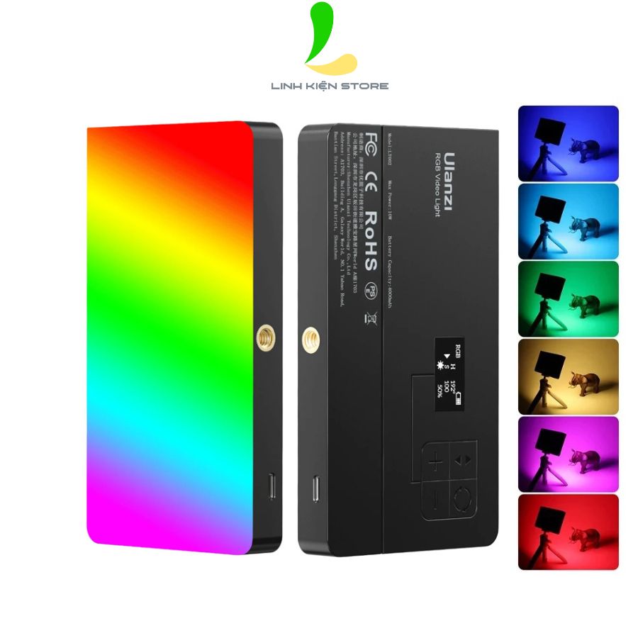 Đèn led đổi màu RGB Ulanzi LT002 RGB 7" Đèn trợ sáng tích hợp 20 loại hiệu ứng ánh sáng động độc đáo