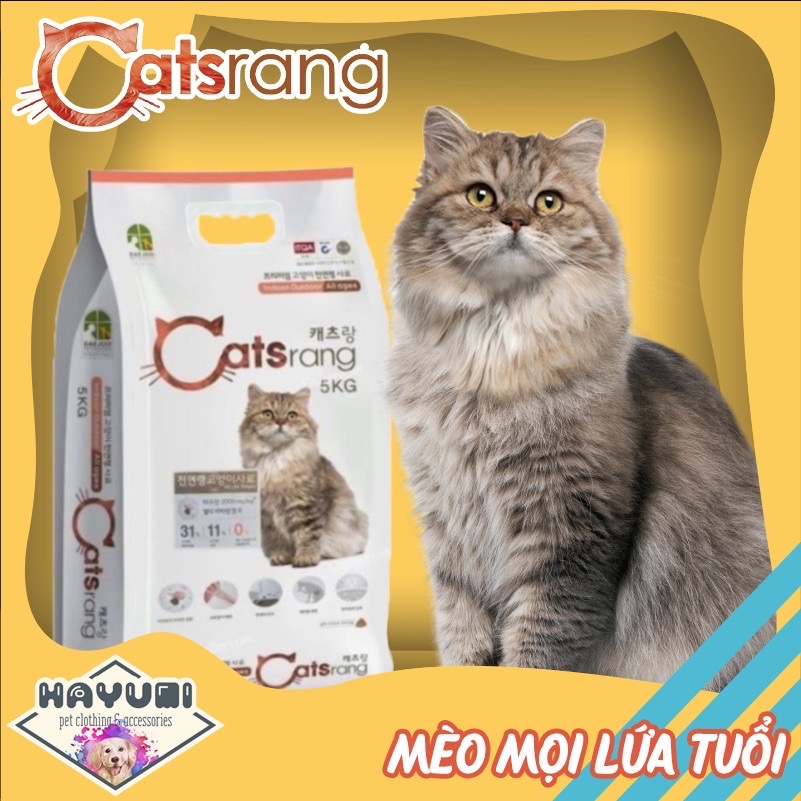 Thức ăn khô - hạt cho mèo catsrang - túi hãng & túi chiết
