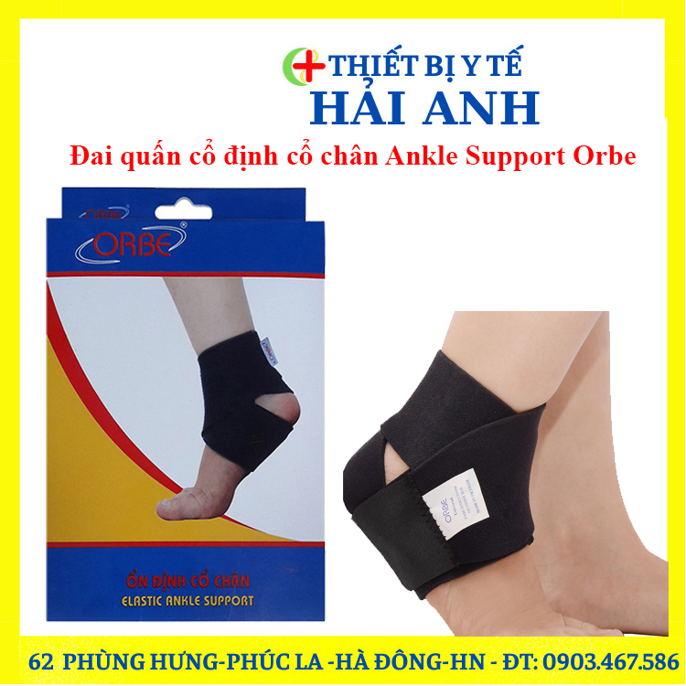 Đai quấn cổ định cổ chân Ankle Support Orbe 750sm - Băng thun giữ gót chân