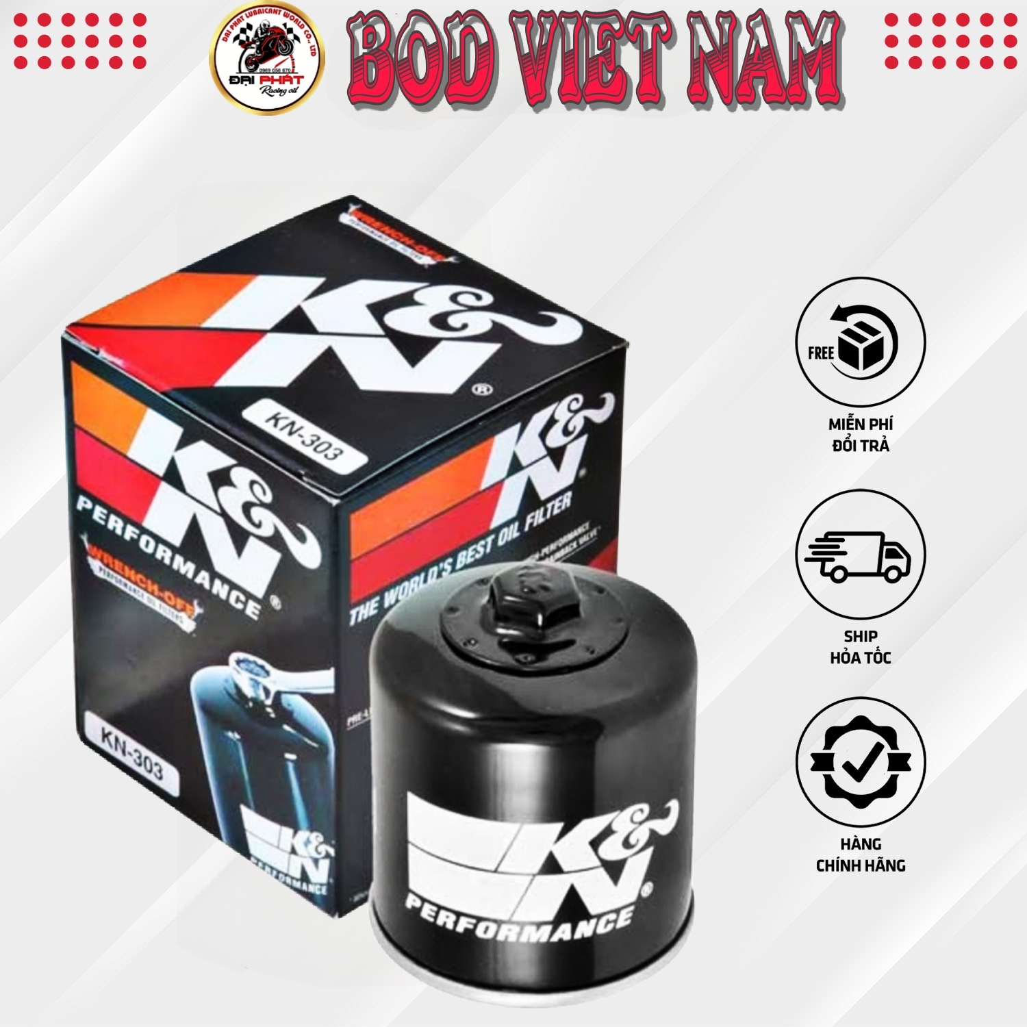 Lọc nhớt k&n 303 cho các dòng xe kawasaki