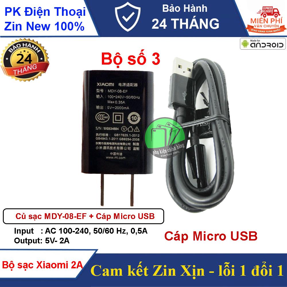Củ sạc và cáp sạc nhanh dành cho xiaomi mdy-08-eh, mdy-08-ef ,nguyên seal - cam kết chuẩn zin xịn
