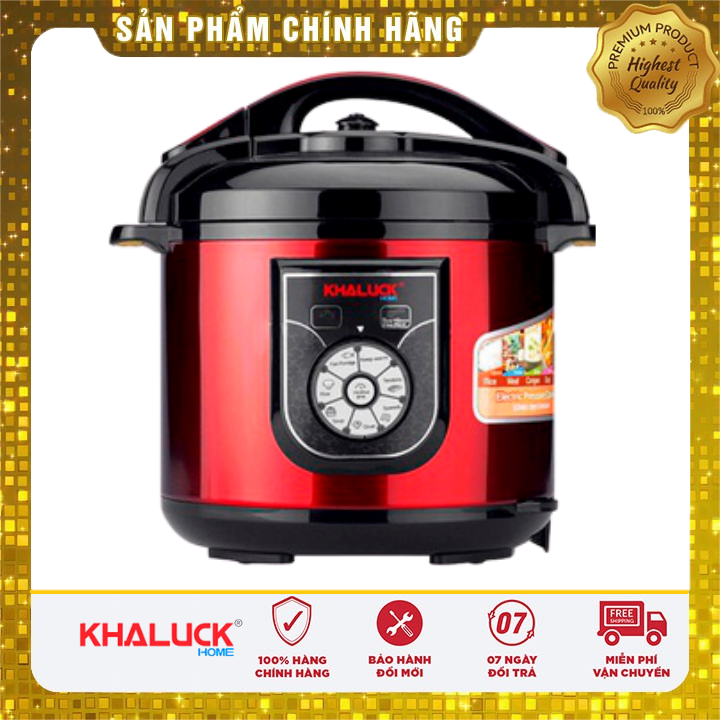 NỒI ÁP SUẤT KHALUCK.HOME KL-788 LÒNG MEN 6L (ĐỎ)