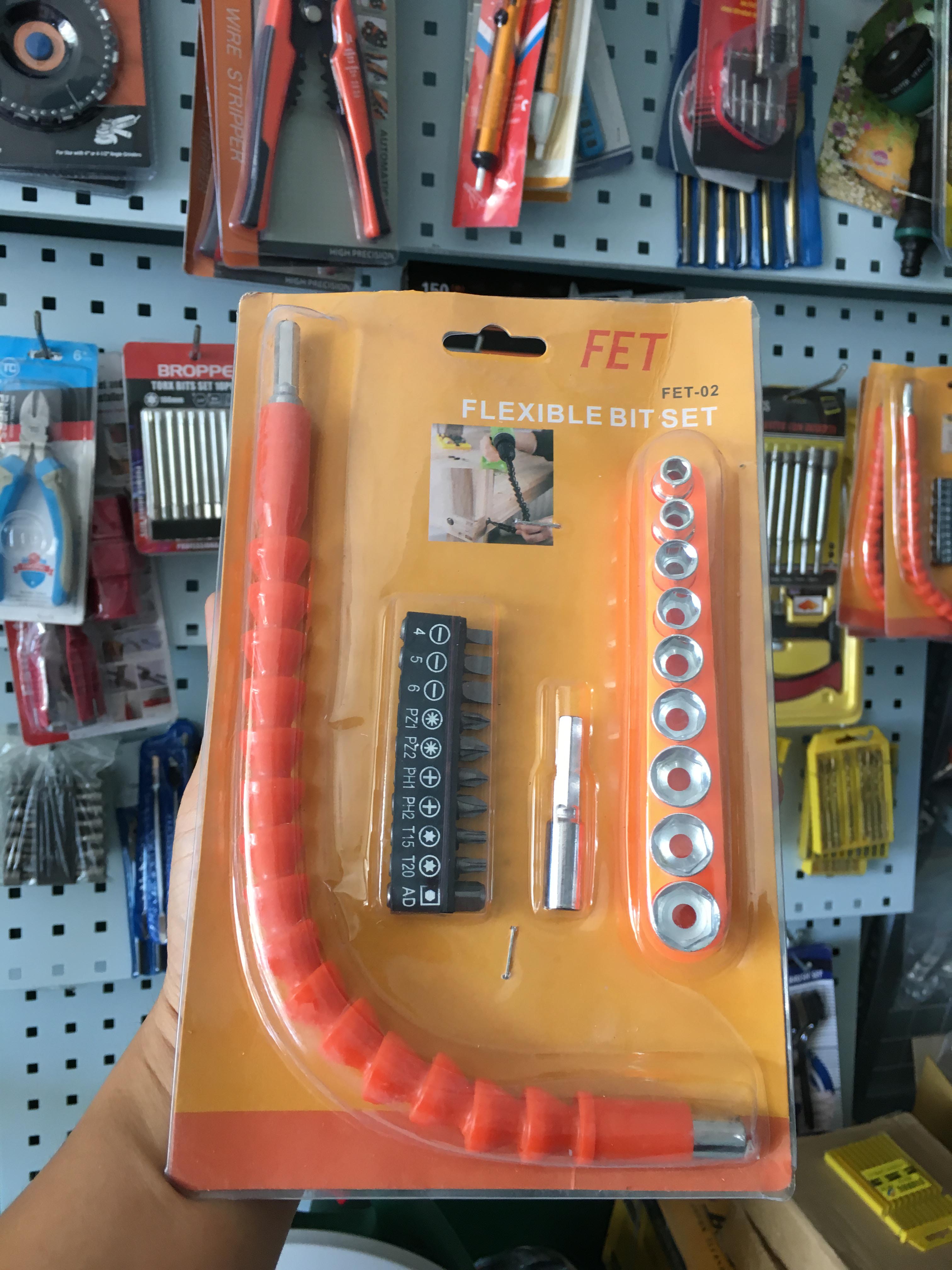 Bộ dụng cụ đa năng cho máy khoan pin - đầu vặn ốc vít máy khoan kèm dây nối dài (thương hiệu FET)