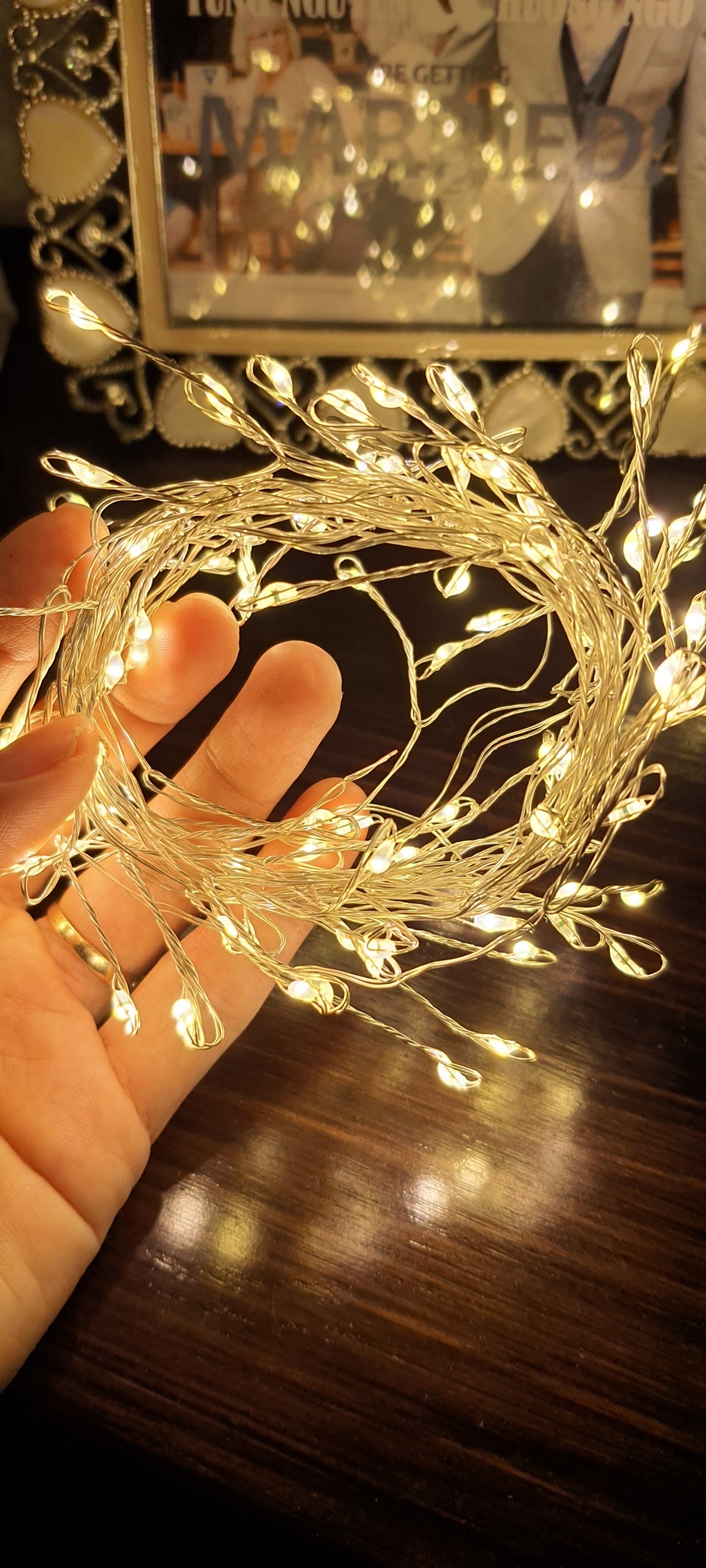 [HCM]Dây đèn led cước trang trí hình rễ cây ánh sáng vàng 10 met dùng điện Dây đèn trang trí phòng ngủ giáng sinh tết sinh nhật