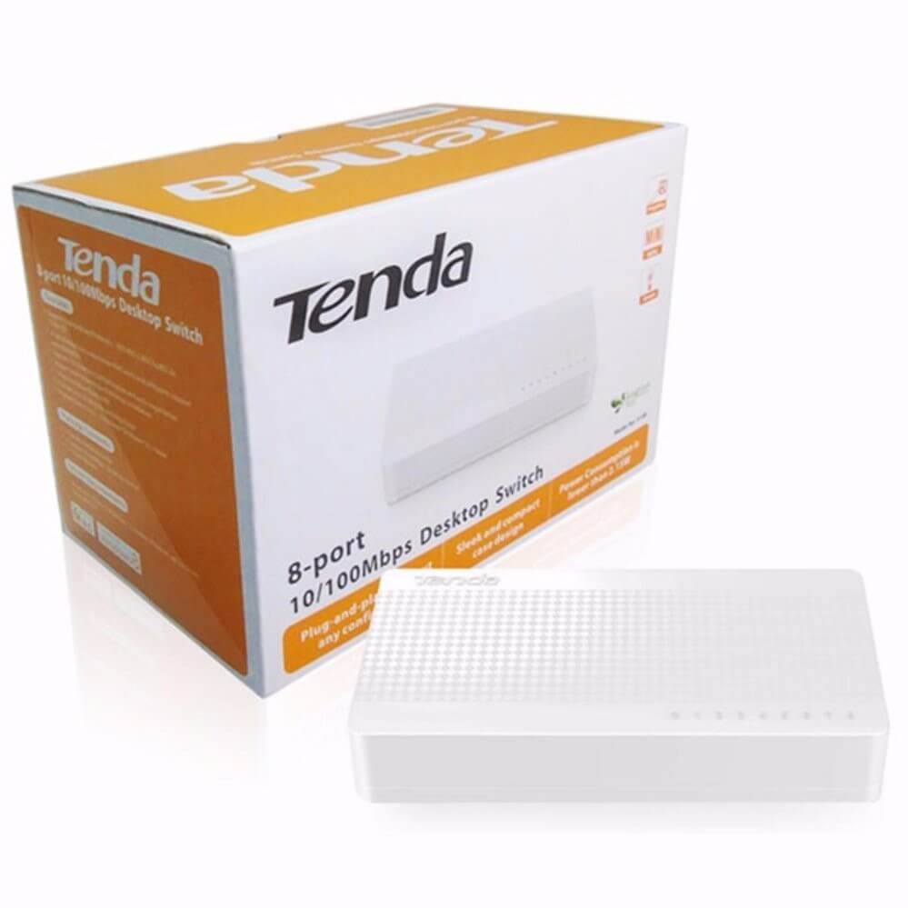 Bộ Hub chia mạng Switch Tenda 8 port 100Mbps