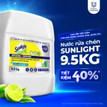 Nước Rửa Chén Sunlight Chuyên Dụng 9.5kg – Làm Sạch Dầu Mỡ Cứng Đầu, Khử Mùi Tanh, An Toàn Da Tay – Tiết Kiệm Cho Nhà Hàng, Quán Ăn, Bếp Ăn Công Nghiệp