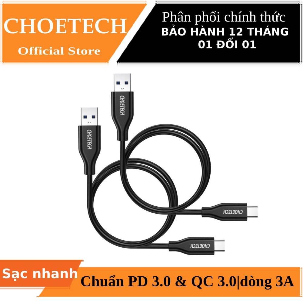[HCM](Mua 1 tặng 1) Dây cáp sạc nhanh PD Type-C dài 1m hiệu CHOETECH MIX00062 cho điện thoại / Macbook (sạc nhanh 3A / QC 3.0  truyền tải dữ liệu cao vật liệu cao cấp)(Bảo hành 12 tháng 1 đổi 1) - Hàng chính hãng