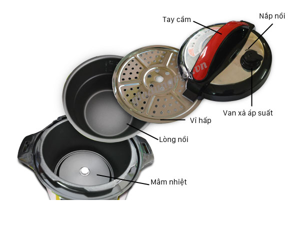 [HCM]Nồi áp suất điện cao cấp đa năng 6 lít OKATASHI - CÔNG NGHỆ NHẬT BẢN