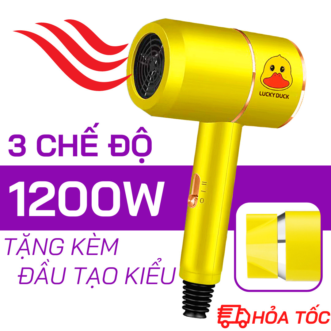 Máy sấy tóc 2 chiều nóng lạnh con vịt vàng công suất lớn 3500w - máy sấy tóc mini - máy sấy tóc nóng lạnh