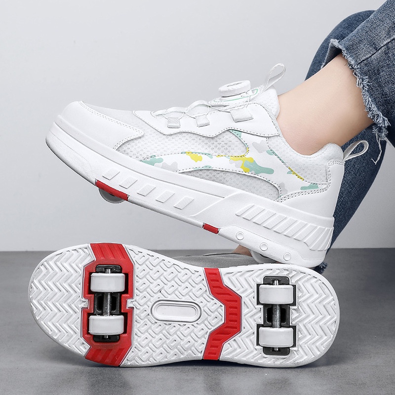 Giày Trượt Patin 2 / 4 Bánh Xe Thoáng Khí Có Thể Tháo Rời Cho Nam Nữ#L0617