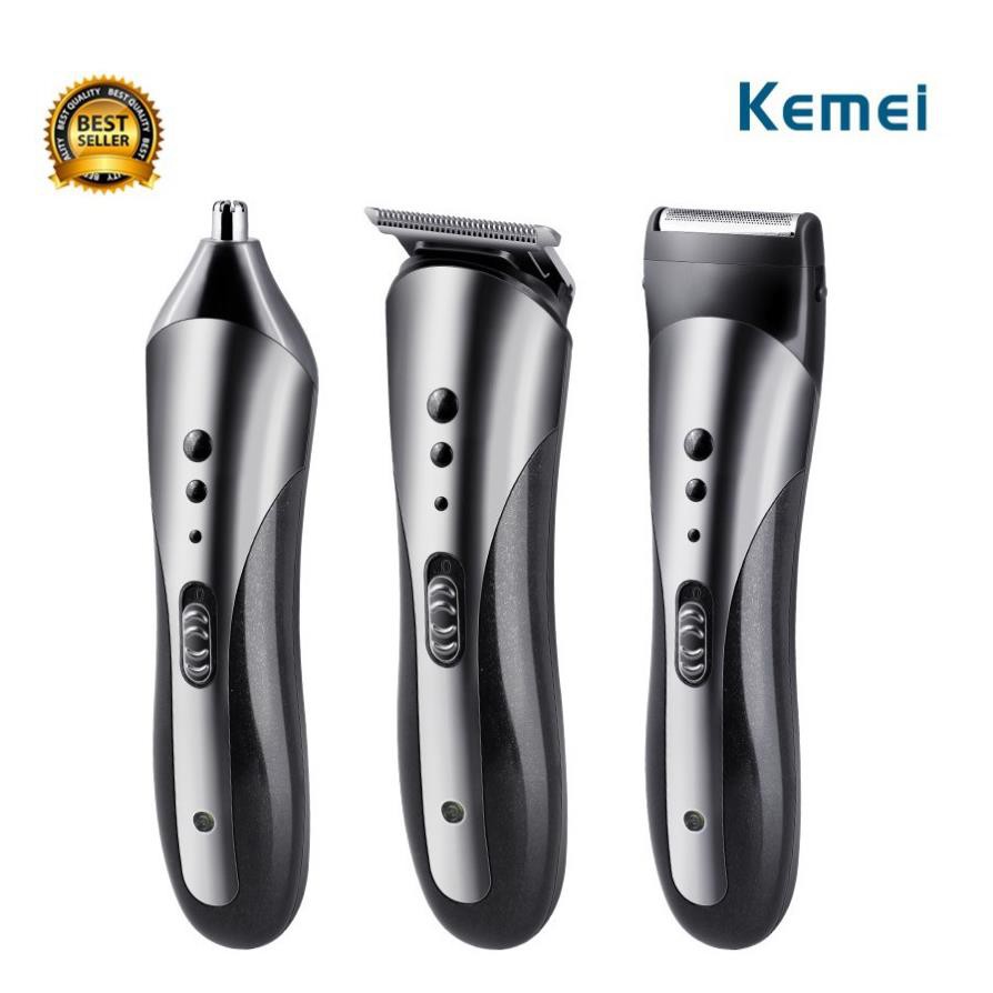 Máy cắt tóc kemei km-1407 đa năng + bộ phụ kiện đi kèm | tông đơ cắt tóc đa năng 3 trong 1 kemei km-1407