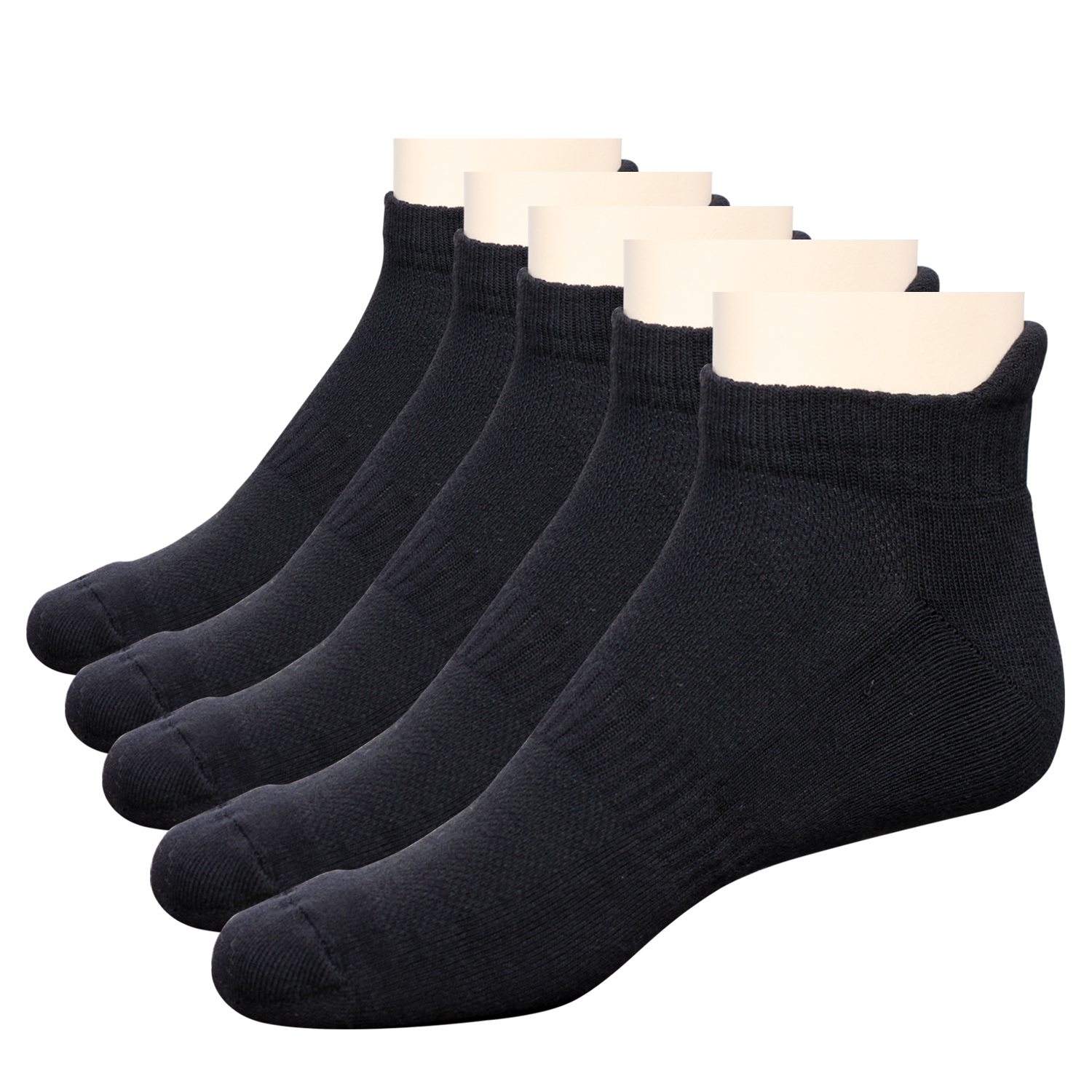 Combo 5 đôi vớ nữ thể thao Cotton màu đen DonaKein