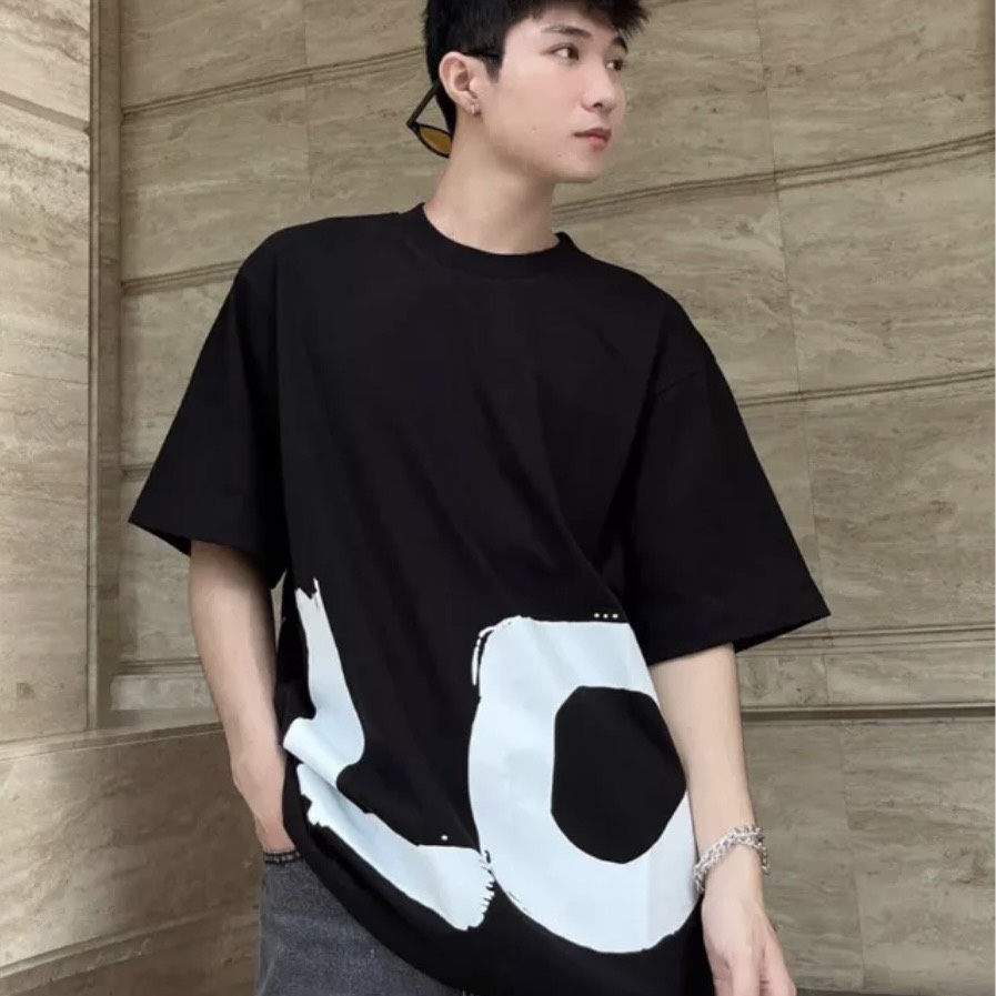 Áo Thun tay lỡ LOVE form rộng chất Cotton, Áo Phông nam nữ in chữ Love giá rẻ cho học sinh mặc lớp couple