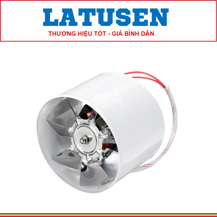 Quạt thông gió đường ống 100mm, Quạt hút tăng áp đường ống, chất liệu thép [Kích thước ống: Φ100mm]