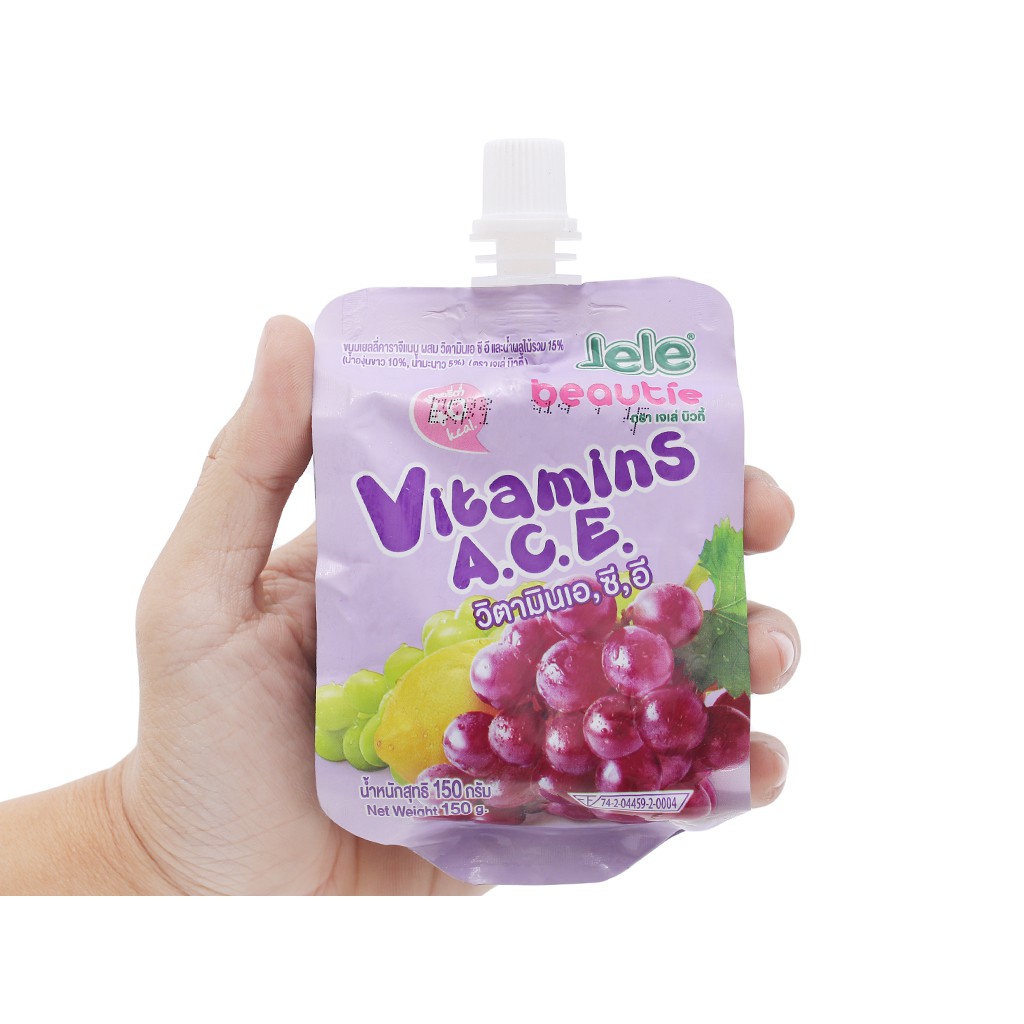 Nước thạch trái cây Jele Beautie 150ml Thái Lan bịch 3 túi