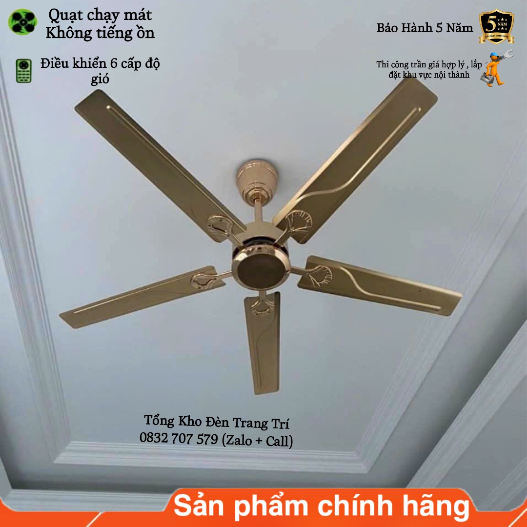 Quạt Trần Không Đèn Quạt Trần 5 Cánh 8548 6 Cấp Độ Gió Điều Khiển Từ Xa