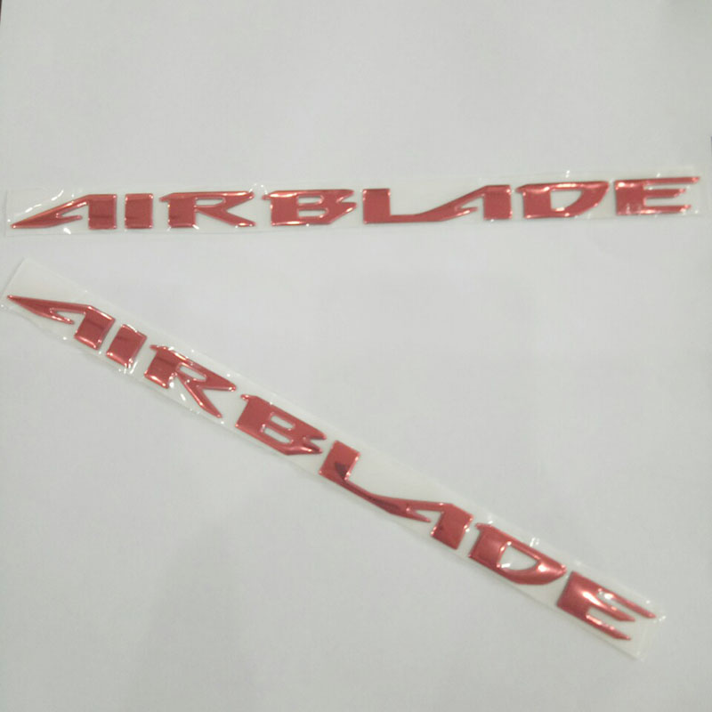 Bộ tem nổi dán xe Airblade màu ĐỎ - BẠC đời 2016 , sản phẩm có keo dán vô cùng tiện lợi , logo dán xe, siêu đồ phụ tùng xe máy