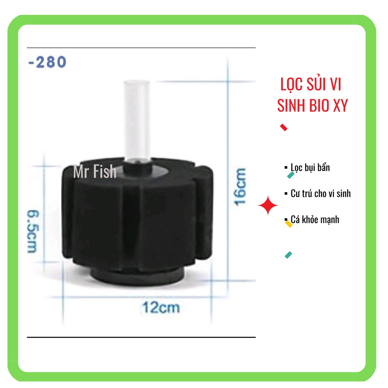 Lọc sủi vi sinh xy180, 280 cho bể cá thuỷ sinh loại tốt - mr fish