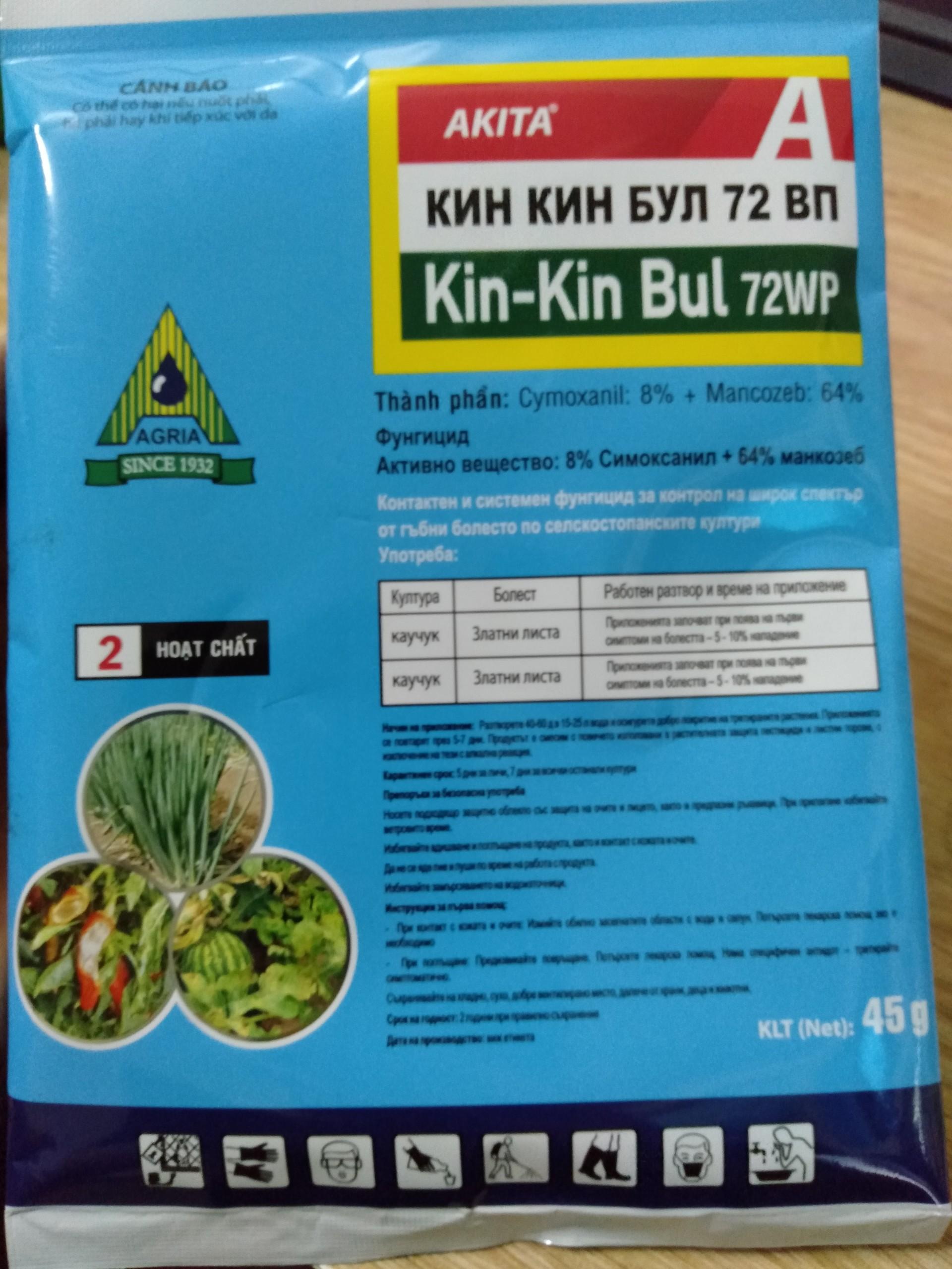 Thuốc trừ bệnh cao cấp Kin-kin bul 72wp 45gr