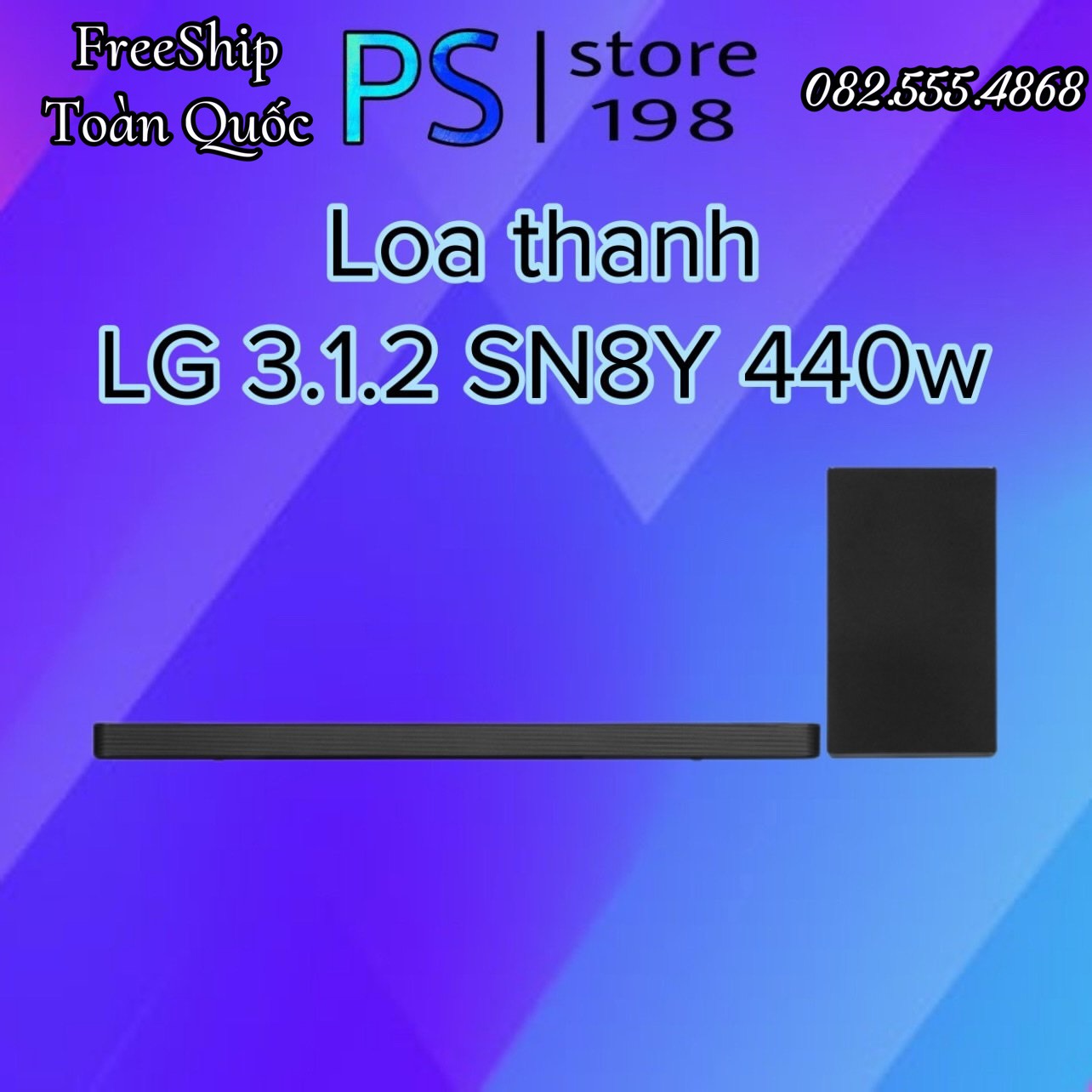Loa thanh soundbar lg 3.1.2 sn8y 440w chính hãng