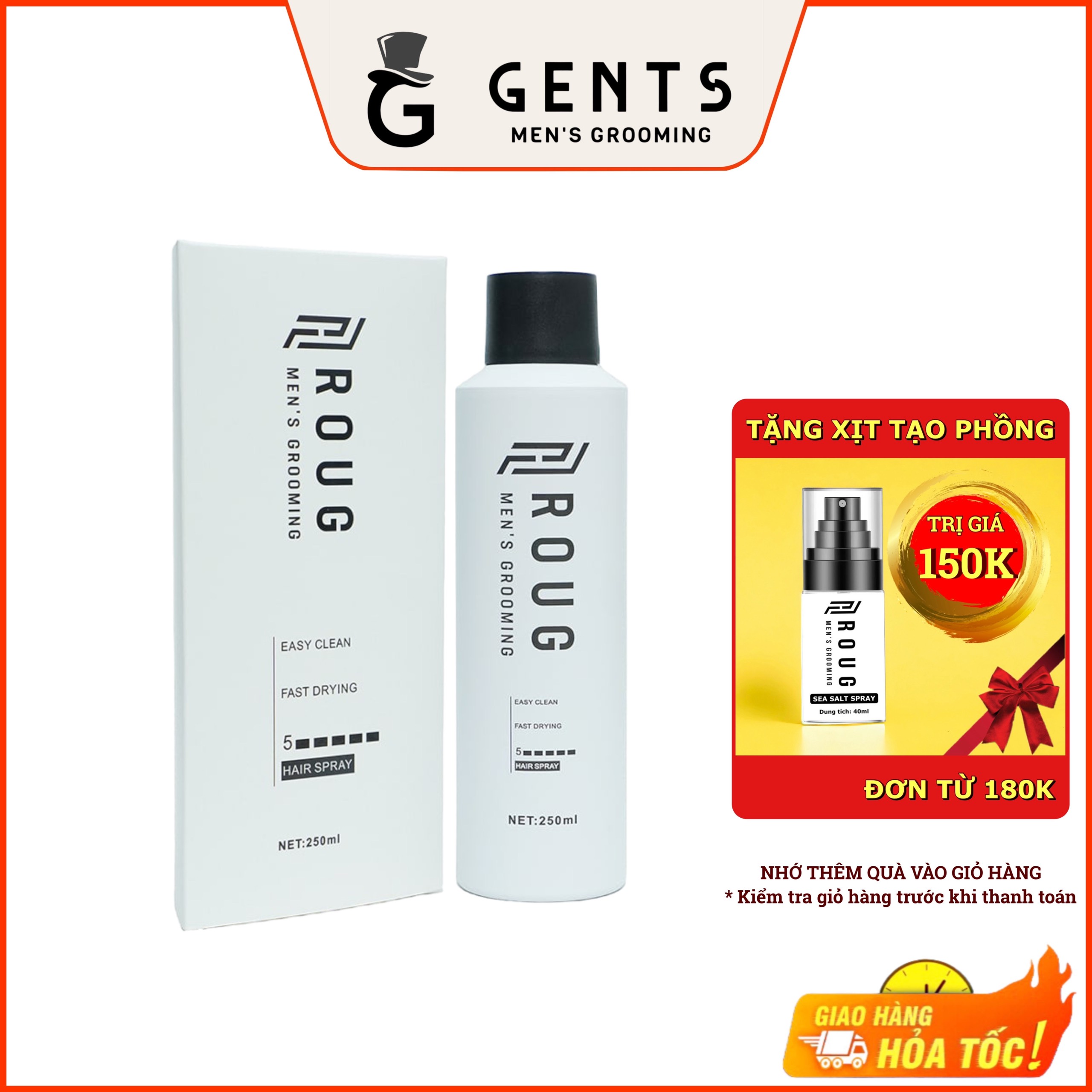 Gôm xịt tóc nam Roug Hair Spray 250ml chính hãng