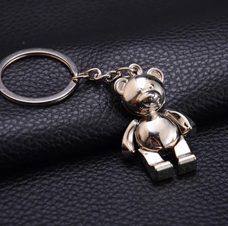 Móc khóa hình gấu cute chất liệu kim loại