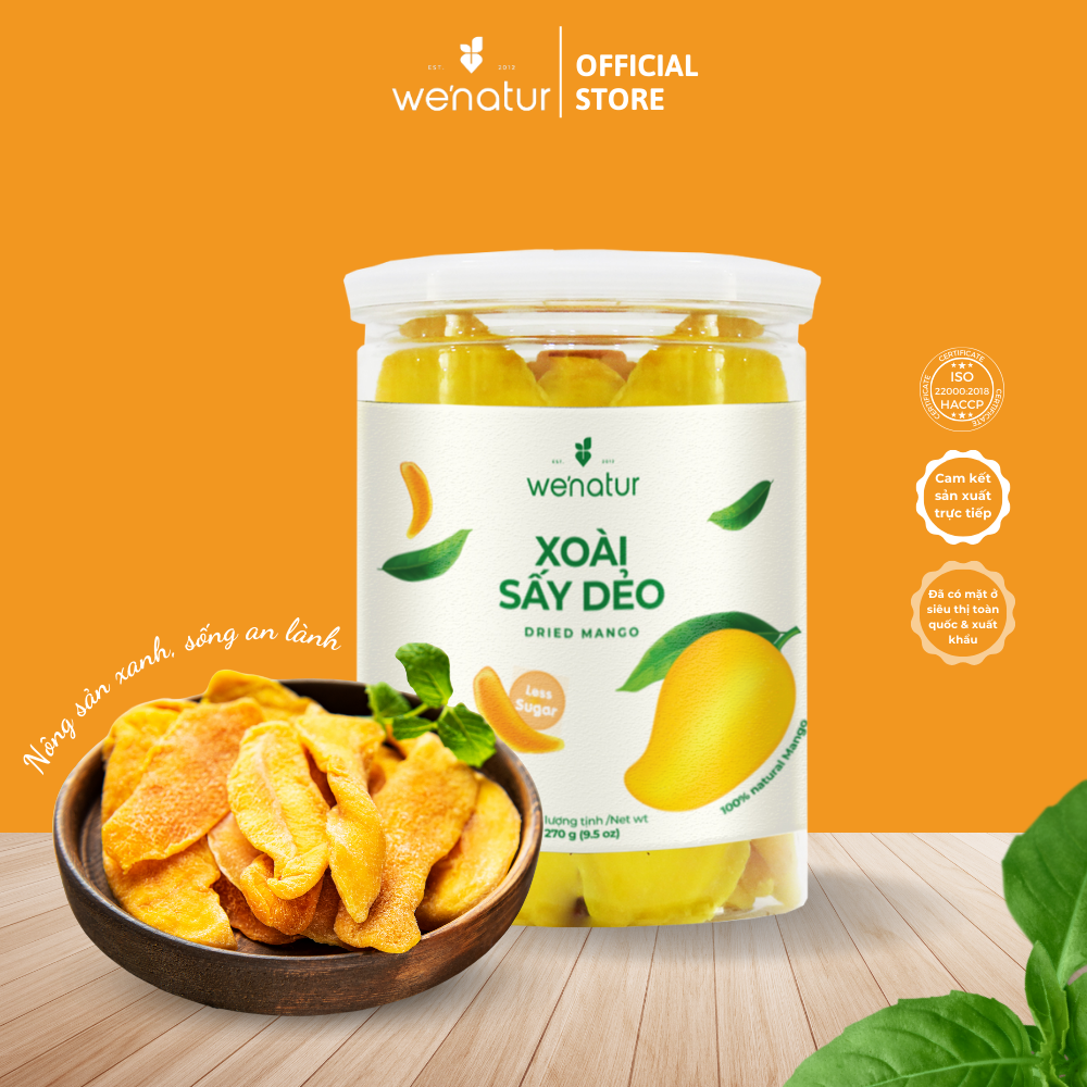 Xoài Sấy Dẻo Nguyên Miếng we'natur 270g