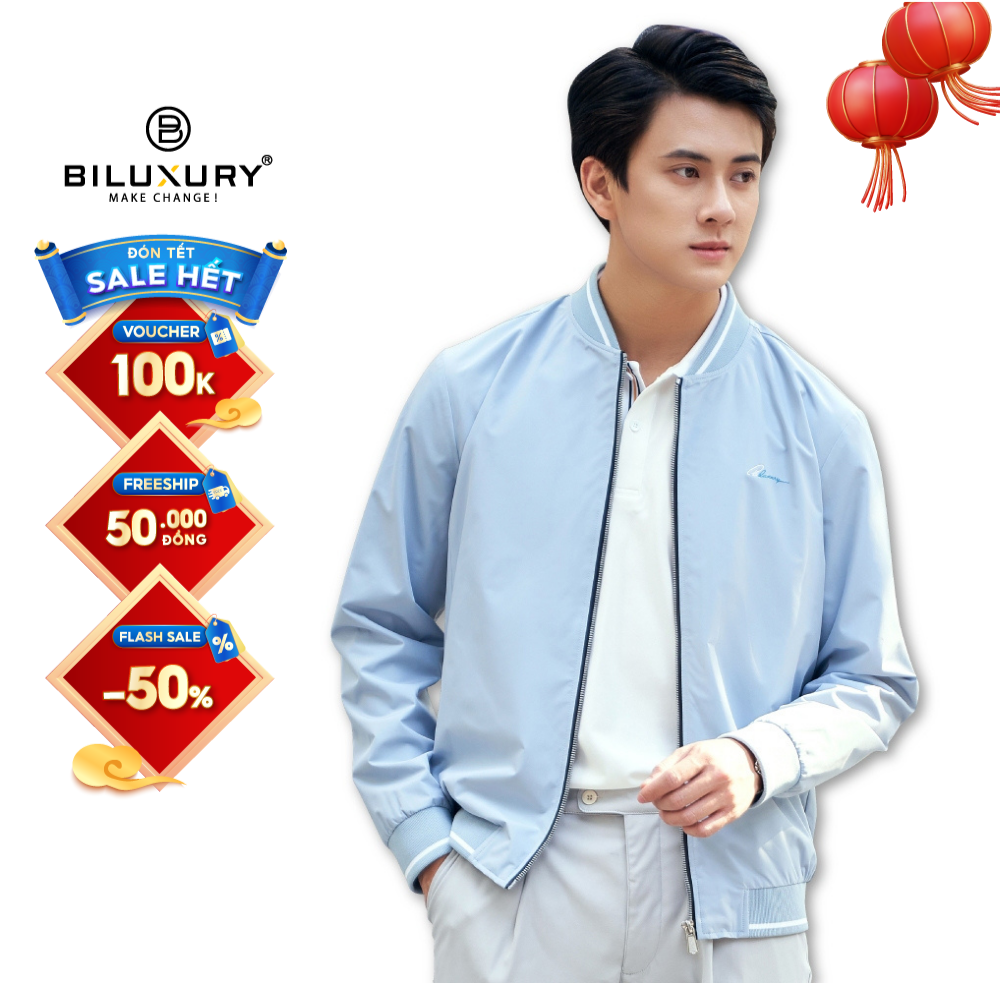 Áo khoác gió nam, bomber nam biluxury áo khoác dù 2 lớp 6ag2t007 t1