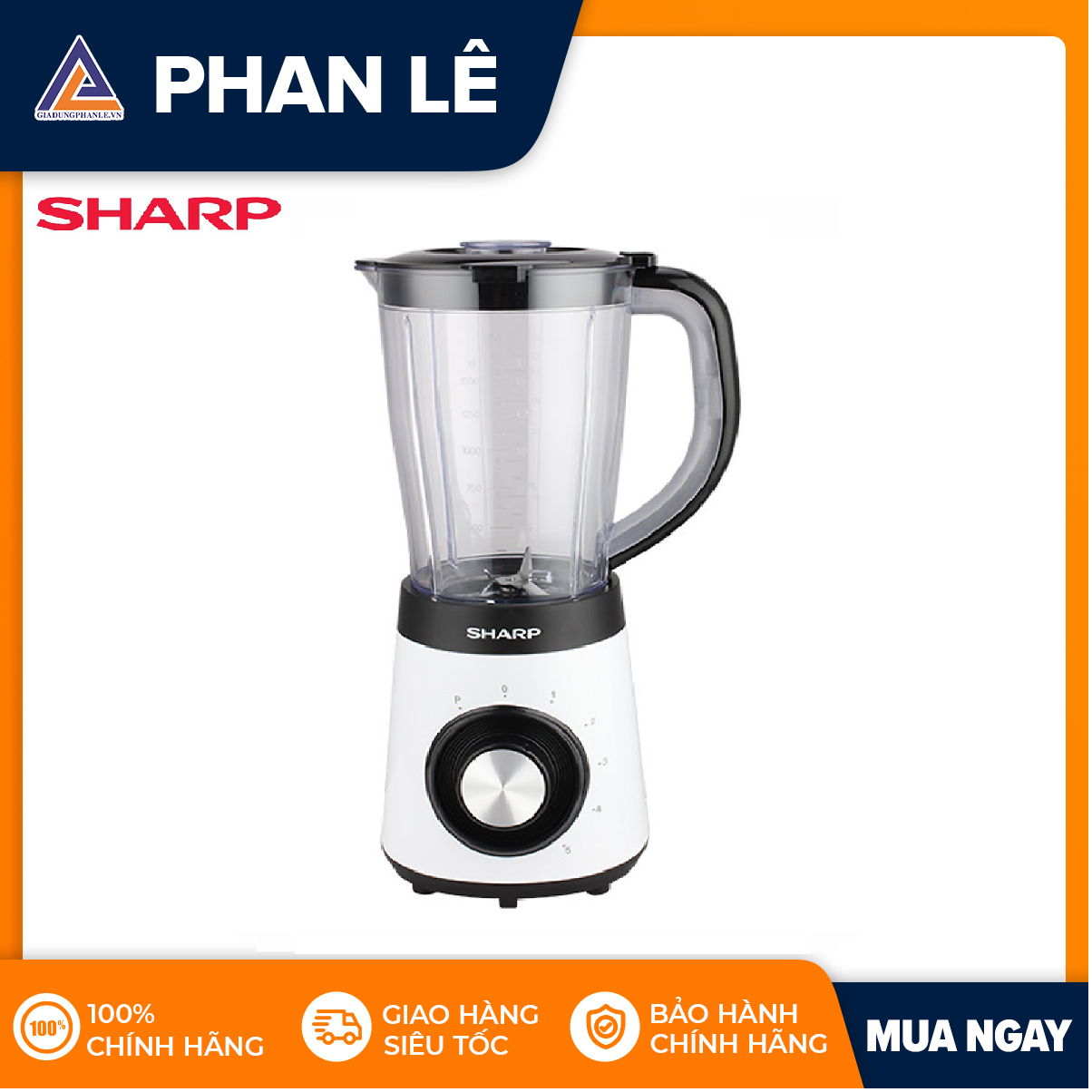 Máy xay sinh tố sharp em-s155pv-wh