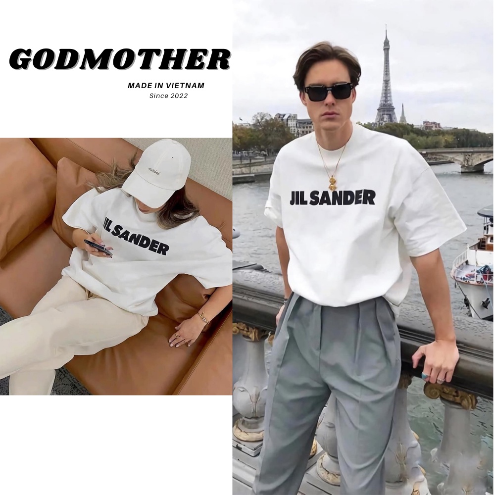 Áo thun from rộng unisex iilsander godmother
