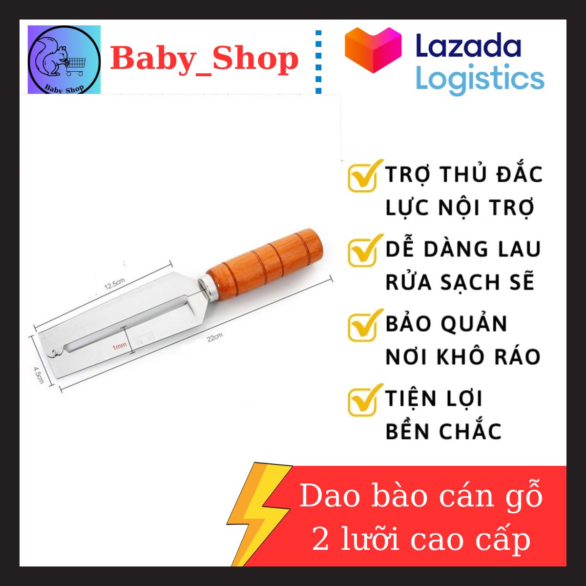 Dao bào, dao bào cán gỗ 2 lưỡi - dao bào 2 lưỡi thép, dao bào đa năng cán gỗ 2 lưỡi đa năng.