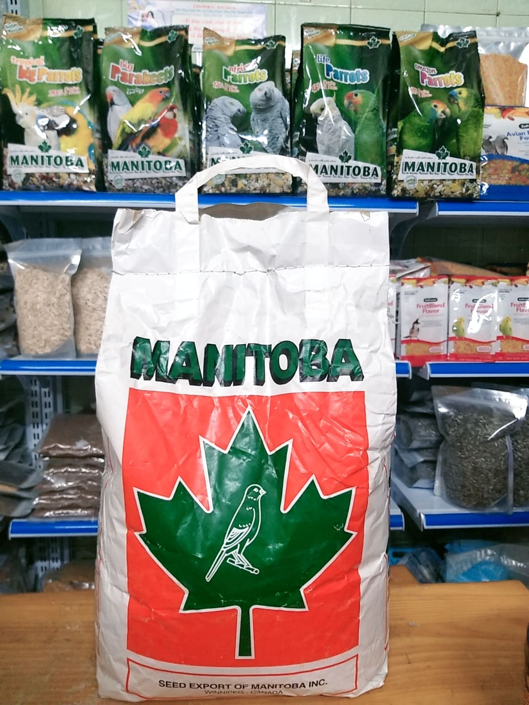 Bao nguyên 5kg hạt trộn manitoba dành cho vẹt nhỏ và trung lovebird, cookatel, rosella, sun, ngực hồng
