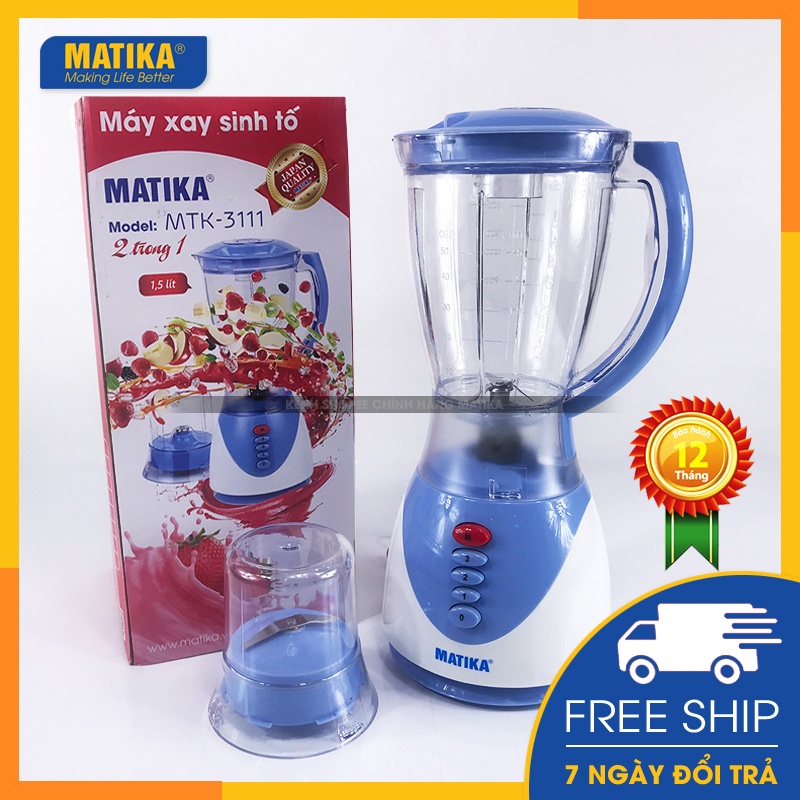 Máy xay sinh tố 💖 matika 💖 máy ép trái cây hoa quả 3 chế độ công suất 350w mtk-3111