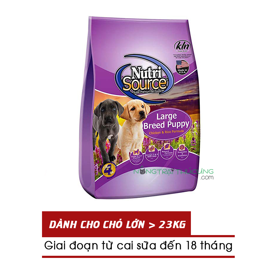 Thức ăn hạt cho chó con NUTRISOURCE Large Breed Puppy - [Nông Trại Thú Cưng]