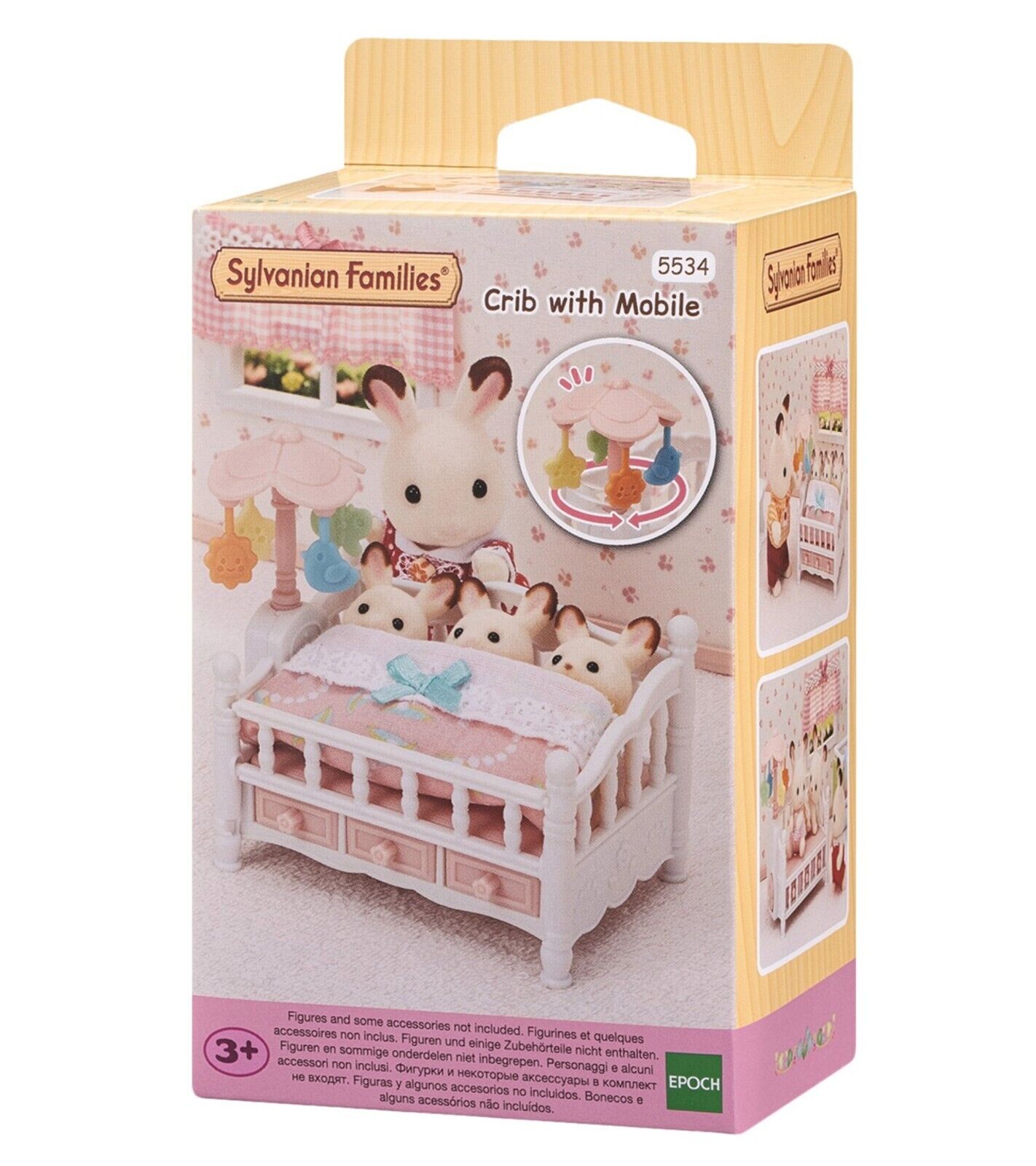 Đồ chơi Sylvanian Families Calico Critters Merry Baby Crib with mobile