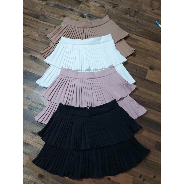 Chân váy dập ly 2 tầng ảnh thật