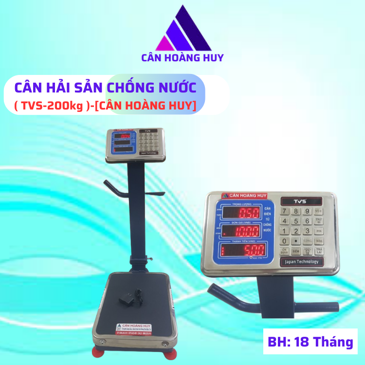 Cân điện tử chống nước,cân bàn TVS - 200kg/20g,siêu chắc chắn CÂN HOÀNG HUY