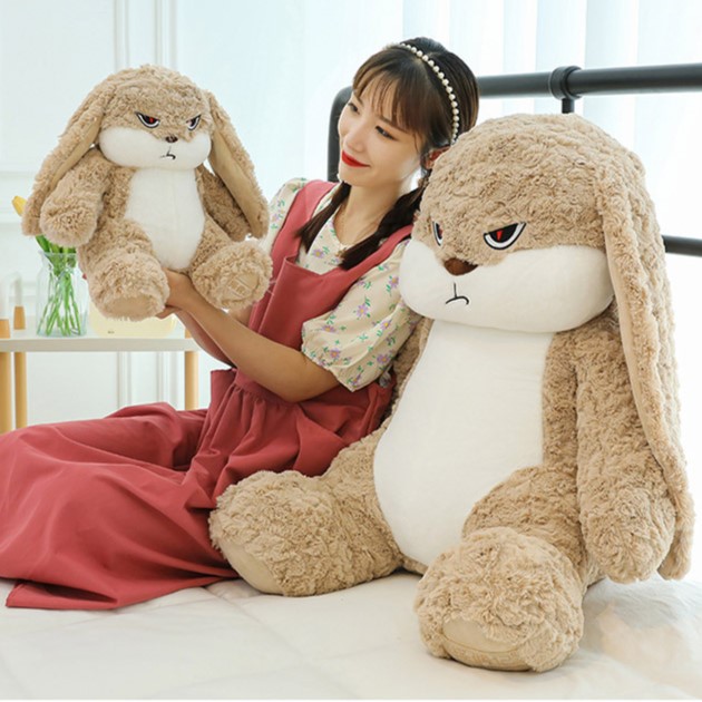 Gấu bông Thỏ Mặt Quạo Thú bông Thỏ Mặt Quạu lông mịn đủ size từ 30cm - 60cm cao cấp Hot Trend