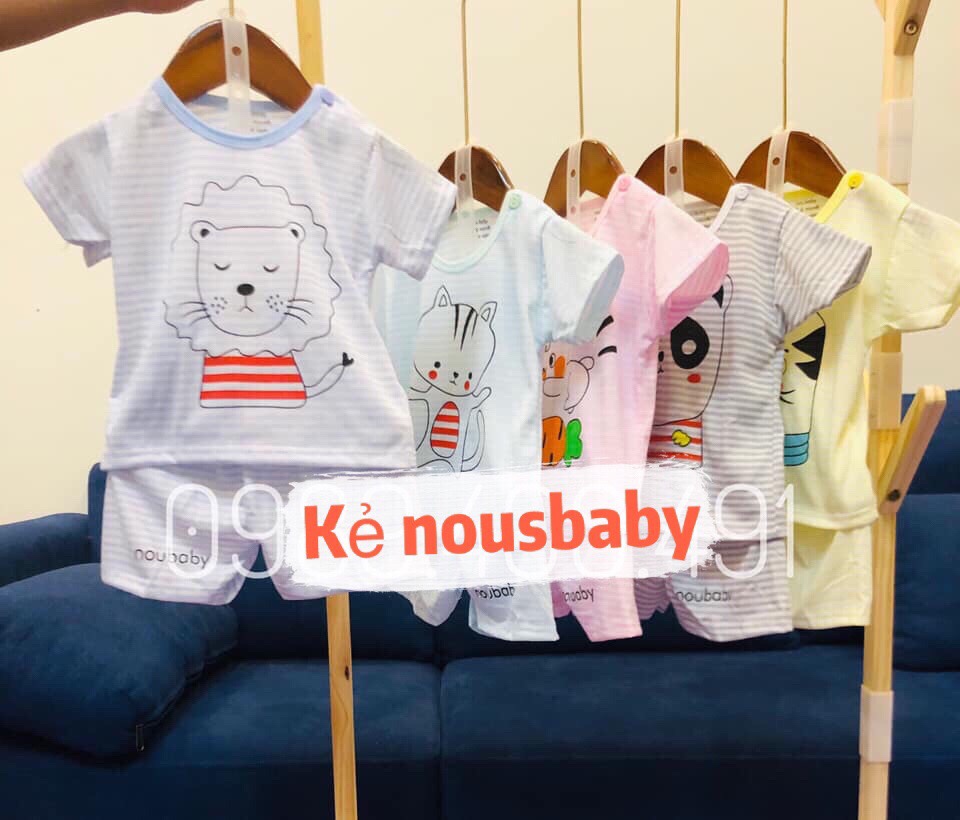 Sét 5 bộ cộc tay nobaby kẻ